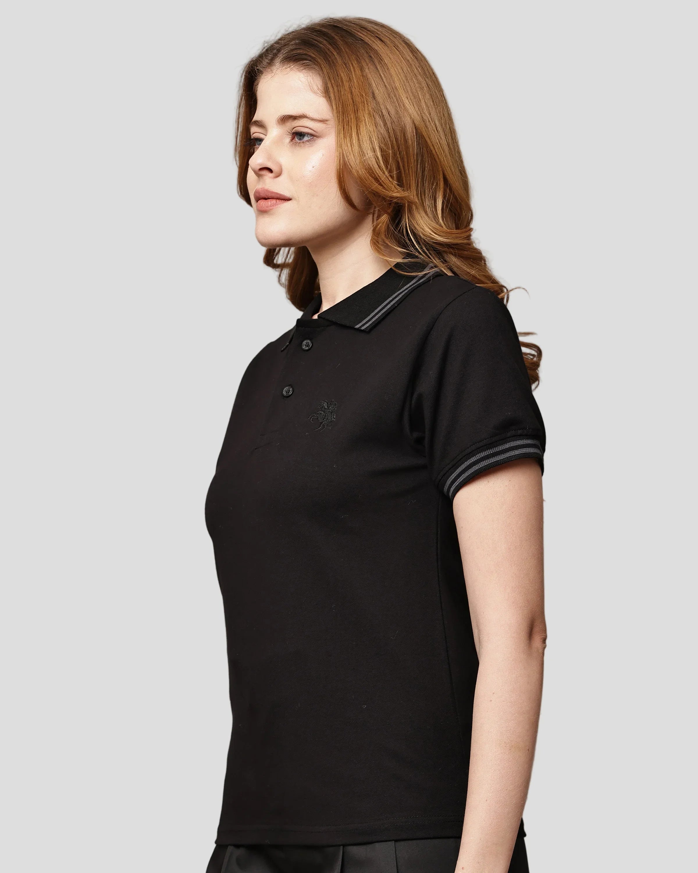 RAVEN WOMEN POLO T-SHIRT - Everything Black