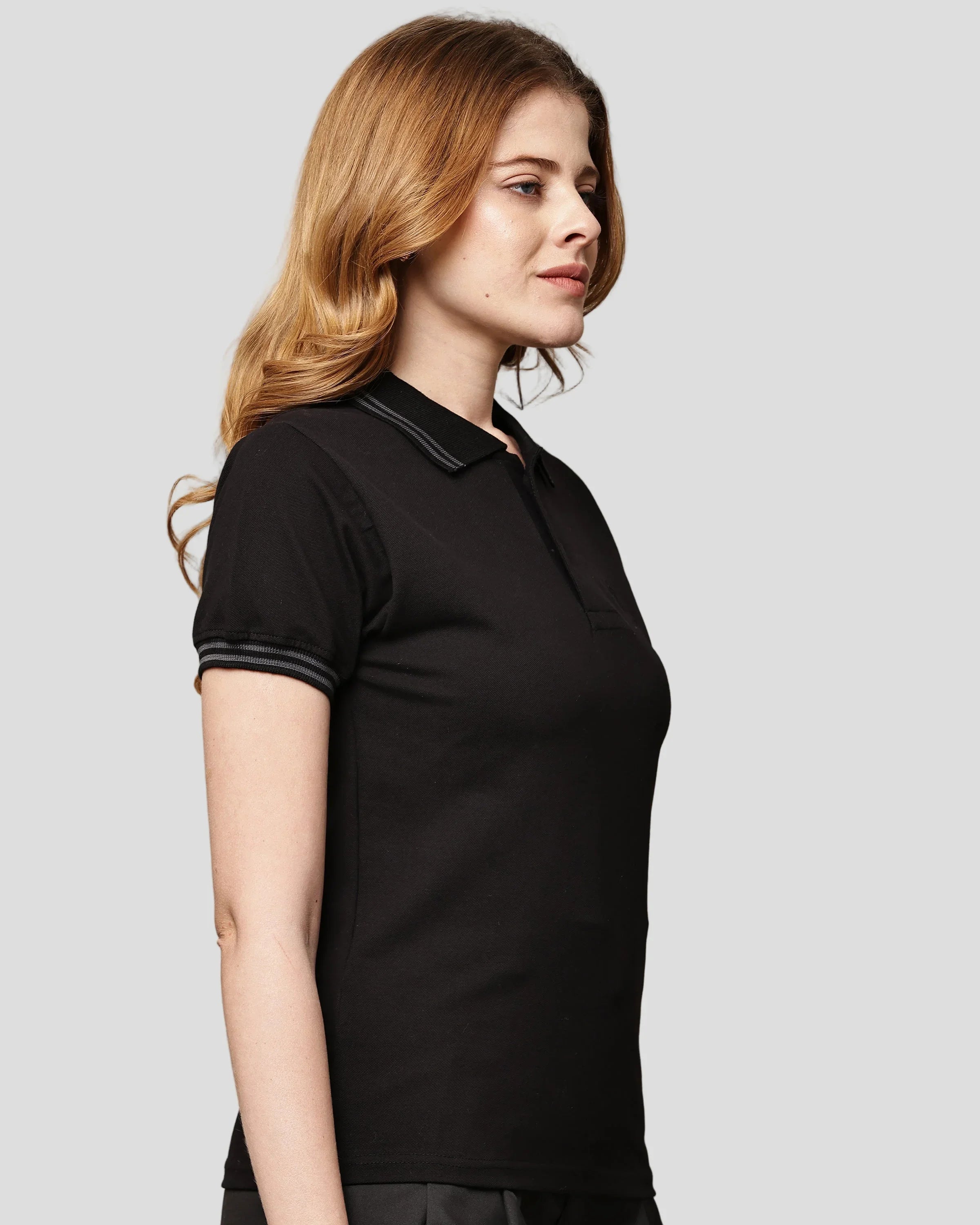 RAVEN WOMEN POLO T-SHIRT - Everything Black