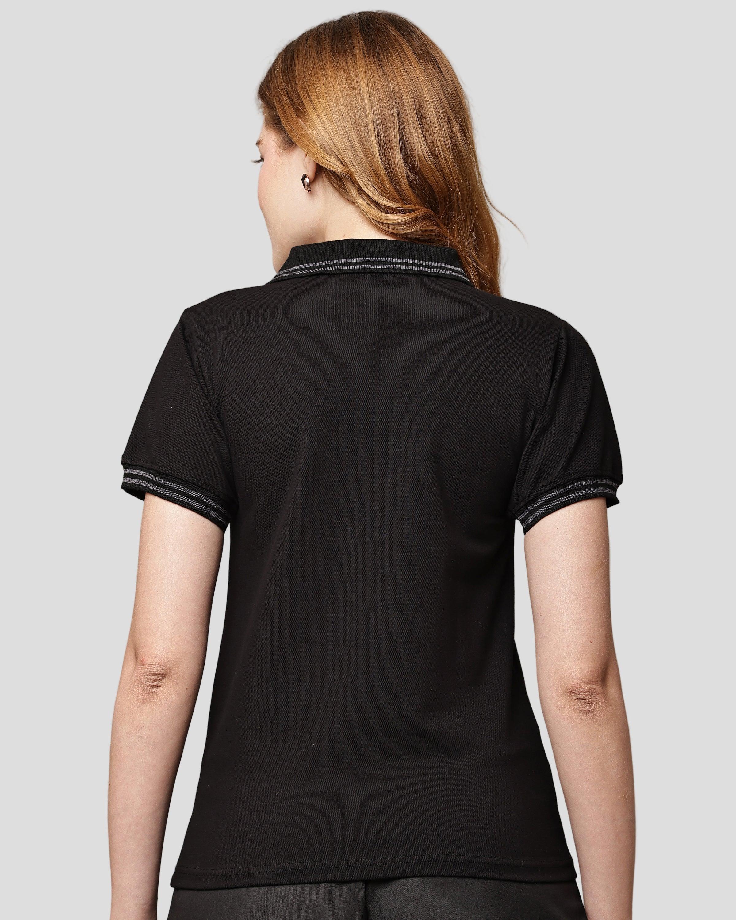 RAVEN WOMEN POLO T-SHIRT - Everything Black