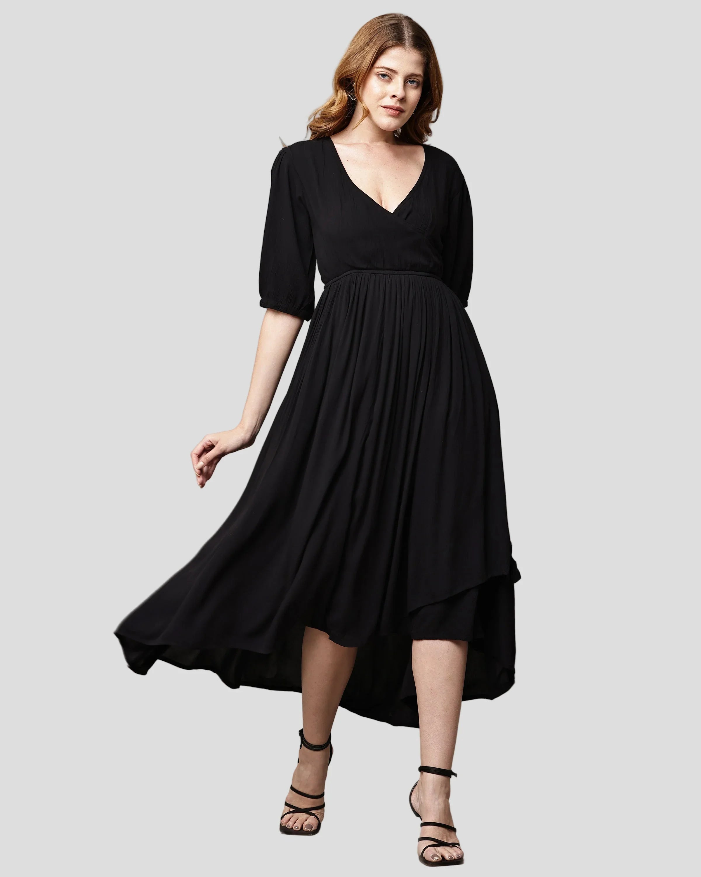 MUSE MIDI DRESS - Everything Black